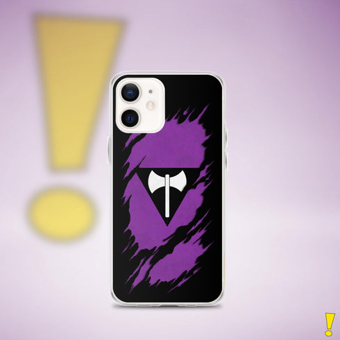 Lesbian Labrys Pride Flag Ripped Reveal Clear Case for iPhone®